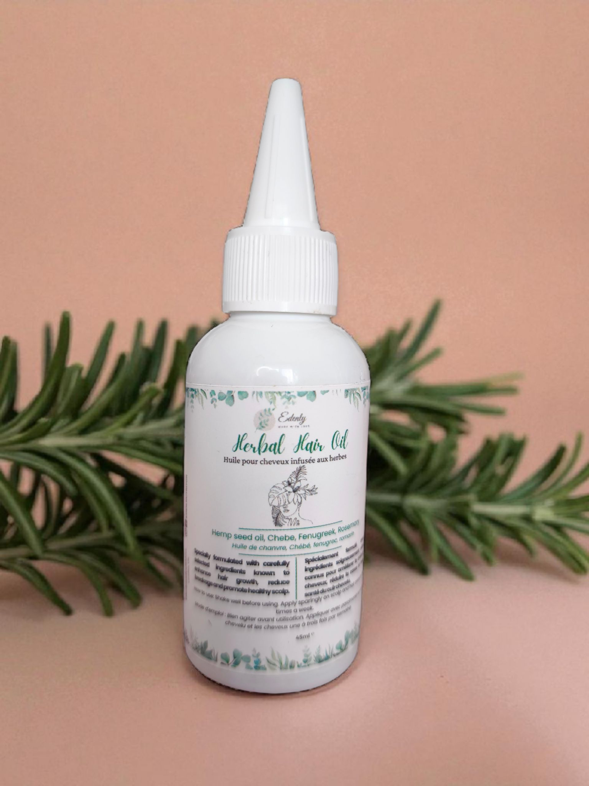 Huile capillaire à base de plantes
